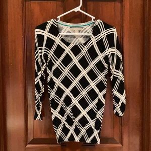 Black and Cream Banana Republic Sweater